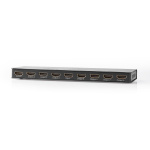 Nedis HDMI™ Splitter | 8 port(s) | 8x HDMI™ Output | 4K@60Hz | 18 Gbps | Metal | Anthracite Nedis HDMI™ Splitter | 8 port(s) | 8x HDMI™ Output | 4K@60Hz | 18 Gbps | Metal | Anthracite