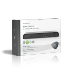 Nedis HDMI™ Switch | 3 port(s) | 3x HDMI™ Input | 1x HDMI™ Output | 4K@60Hz | 18 Gbps | Remote controlled | Metal | Anthracite