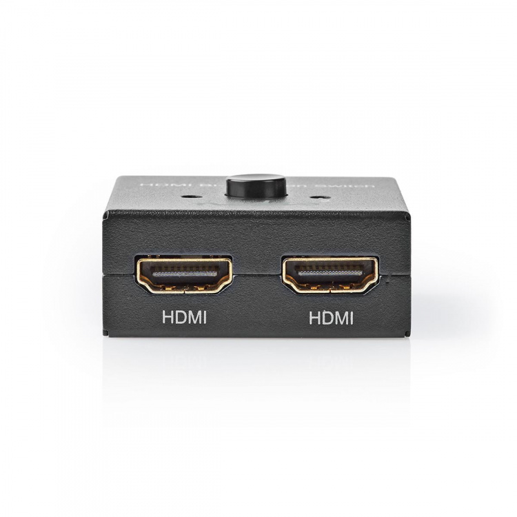 Nedis HDMI™ Switch | 3 port(s) | 1x HDMI™ Input / 2x HDMI™ Input | 1x HDMI™ Output / 2x HDMI™ Output | 4K@60Hz | 6 Gbps | Metal | Anthracite