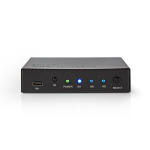 Nedis HDMI™ Switch | 3 port(s) | 1x USB-C™ / 2x HDMI™ Input | 1x HDMI™ Output | 4K@60Hz | 18.0 Gbps | Metal | Anthracite