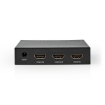 Nedis HDMI™ Switch | 3 port(s) | 1x USB-C™ / 2x HDMI™ Input | 1x HDMI™ Output | 4K@60Hz | 18.0 Gbps | Metal | Anthracite