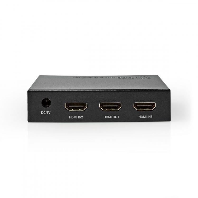 Nedis HDMI™ Switch | 3 port(s) | 1x USB-C™ / 2x HDMI™ Input | 1x HDMI™ Output | 4K@60Hz | 18.0 Gbps | Metal | Anthracite