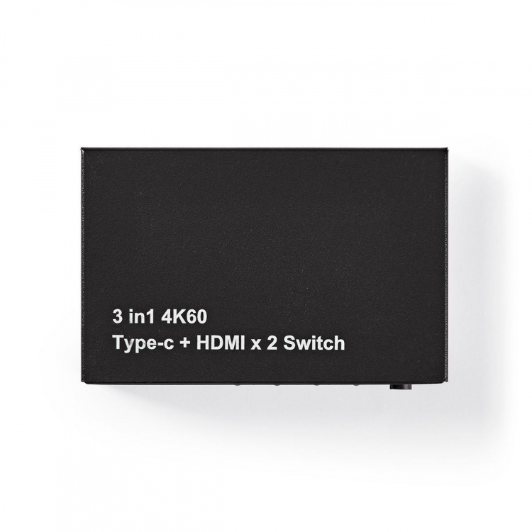 Nedis HDMI™ Switch | 3 port(s) | 1x USB-C™ / 2x HDMI™ Input | 1x HDMI™ Output | 4K@60Hz | 18.0 Gbps | Metal | Anthracite