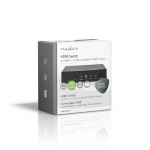Nedis HDMI™ Switch | 3 port(s) | 1x USB-C™ / 2x HDMI™ Input | 1x HDMI™ Output | 4K@60Hz | 18.0 Gbps | Metal | Anthracite