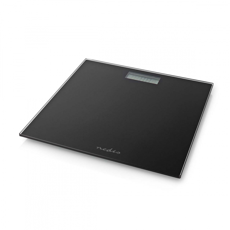 Nedis Personal Scale | Digital | Black | Tempered Glass | Maximum weighing capacity: 150 kg