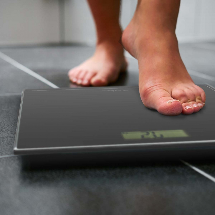 Nedis Personal Scale | Digital | Black | Tempered Glass | Maximum weighing capacity: 150 kg
