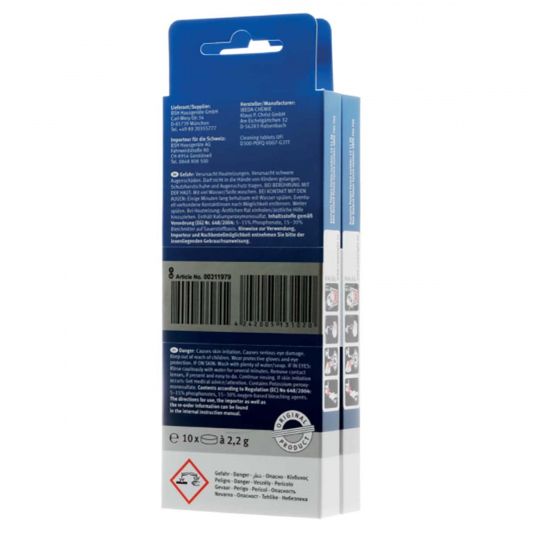 bosch Cleaning tablets for coffee machines - 2x10 pcs