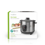 Nedis Rice Cooker | 1 l | 400 W | Non stick coating | Removable bowl | Auto shut-off