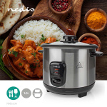 Nedis Rice Cooker | 1 l | 400 W | Non stick coating | Removable bowl | Auto shut-off