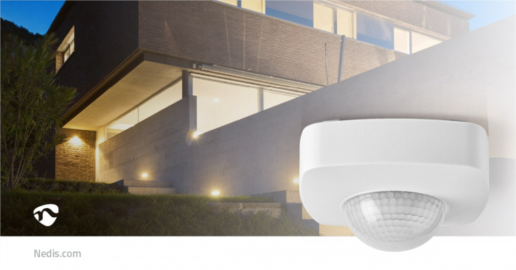 Nedis Motion Detector | Indoor and Outdoor | 3-Wire | Type F (CEE 7/7) | 360 ° | 5 - 300 W | 300 W | 1200 W | 3 - 2000 Lux | Sensor technology: PIR | Sensor reach: 2.0 - 8.0 m Nedis Motion Detector | Indoor and Outdoor | 3-Wire | Type F (CEE 7/7) | 360 ° | 5 - 300 W | 300 W | 1200 W | 3 - 2000 Lux | Sensor technology: PIR | Sensor reach: 2.0 - 8.0 m