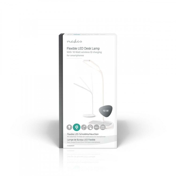 Nedis LED Lamp with Wireless Charger | Dimmer - On Product | LED / Qi | 10 W | With dimming | Cool White / Natural White / Warm White | 2700 - 6500 K