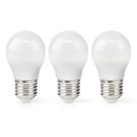 Nedis LED Bulb E27 | G45 | 4.9 W | 470 lm | 2700 K | Warm White | Retro Style | Frosted | 3 pcs