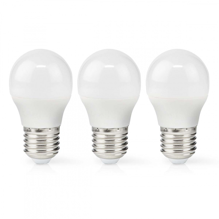 Nedis LED Bulb E27 | G45 | 4.9 W | 470 lm | 2700 K | Warm White | Retro Style | Frosted | 3 pcs