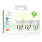 Nedis LED Bulb E27 | G45 | 4.9 W | 470 lm | 2700 K | Warm White | Retro Style | Frosted | 3 pcs