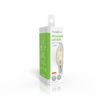 Nedis LED Filament Bulb E14 | Candle | 4.5 W | 470 lm | 2700 | Dimmable | Warm White | Retro Style | 1 pcs | Clear