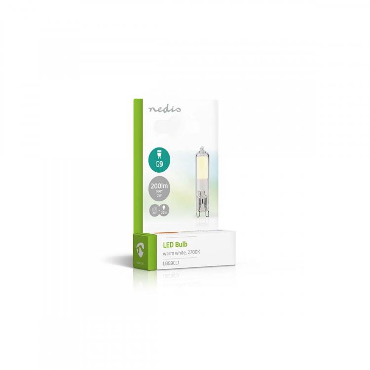 Nedis LED Lamp G9 | 2 W | 200 lm | 2700 K | Warm White | Number of lamps in packaging: 1 pcs Nedis LED Lamp G9 | 2 W | 200 lm | 2700 K | Warm White | Number of lamps in packaging: 1 pcs