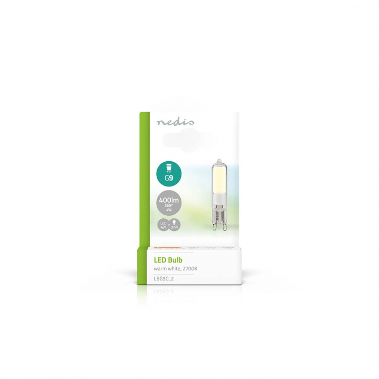 Nedis LED Lamp G9 | 4 W | 400 lm | 2700 K | Warm White | Number of lamps in packaging: 1 pcs Nedis LED Lamp G9 | 4 W | 400 lm | 2700 K | Warm White | Number of lamps in packaging: 1 pcs
