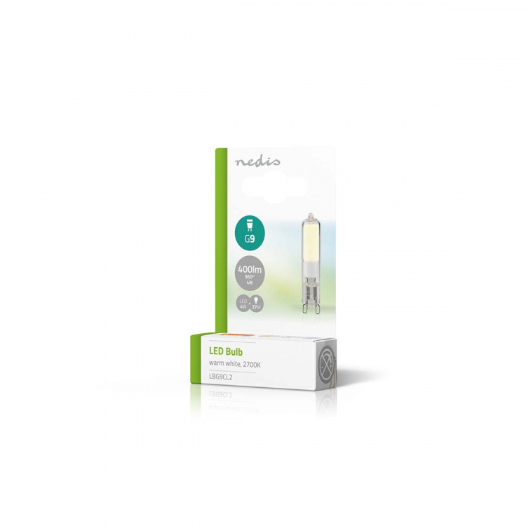 Nedis LED Lamp G9 | 4 W | 400 lm | 2700 K | Warm White | Number of lamps in packaging: 1 pcs Nedis LED Lamp G9 | 4 W | 400 lm | 2700 K | Warm White | Number of lamps in packaging: 1 pcs