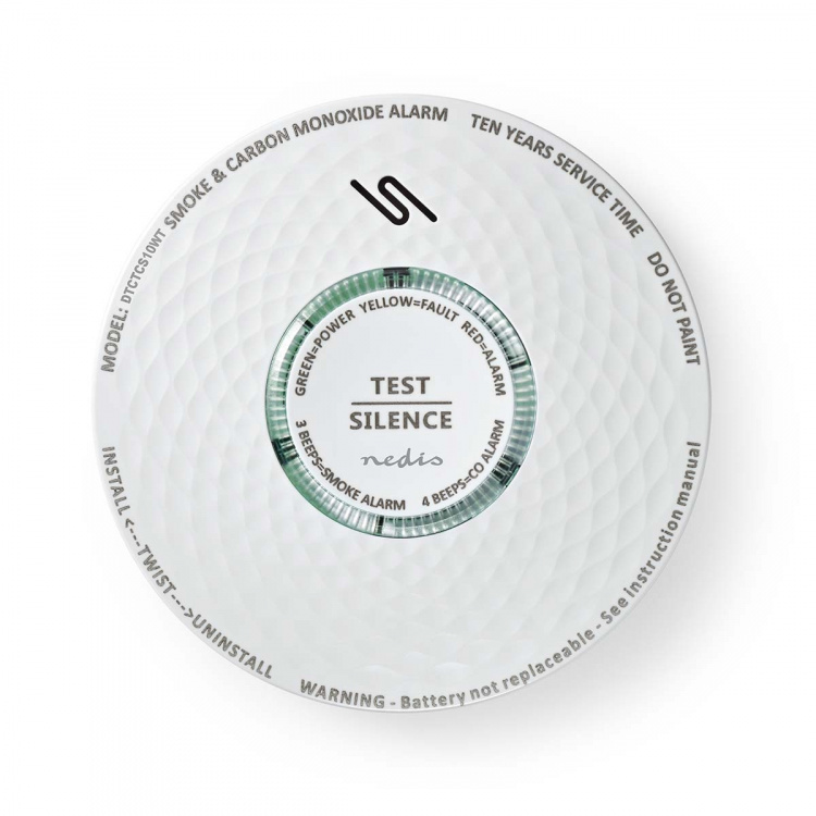 Nedis Carbon Monoxide Alarm | Battery Powered | 85 dB | White