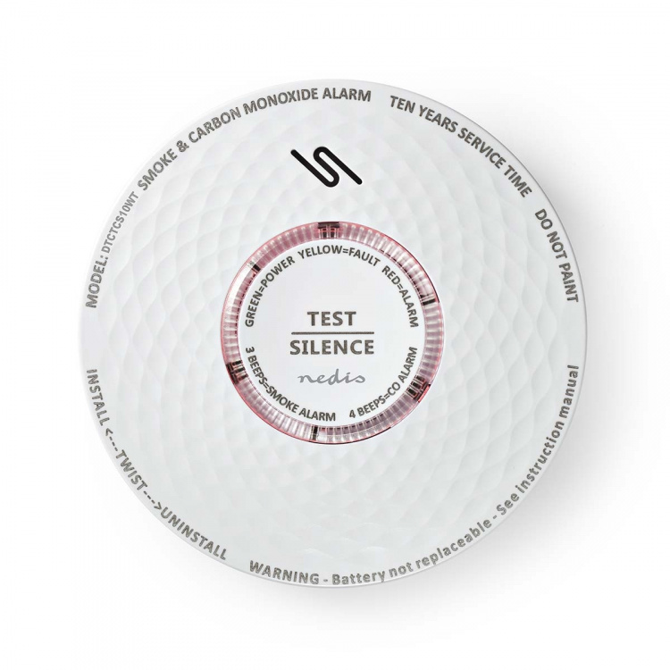 Nedis Carbon Monoxide Alarm | Battery Powered | 85 dB | White