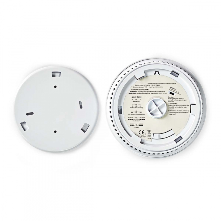 Nedis Carbon Monoxide Alarm | Battery Powered | 85 dB | White