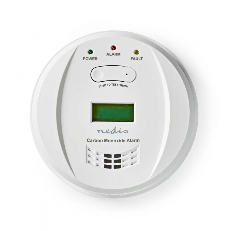 Nedis Carbon Monoxide Alarm | Battery Powered | Battery life up to: 5 year | With pause button | With test button | 85 dB | White