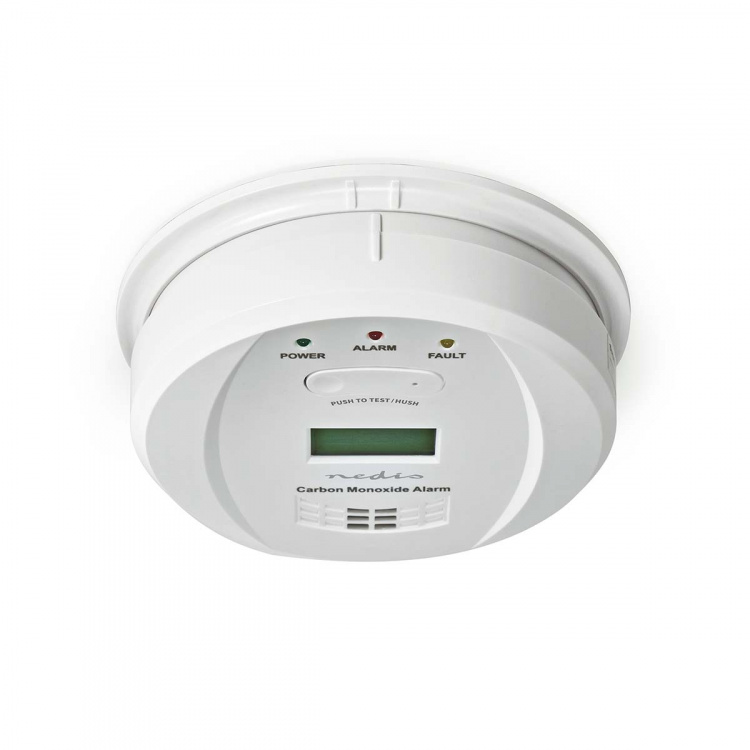 Nedis Carbon Monoxide Alarm | Battery Powered | Battery life up to: 5 year | With pause button | With test button | 85 dB | White
