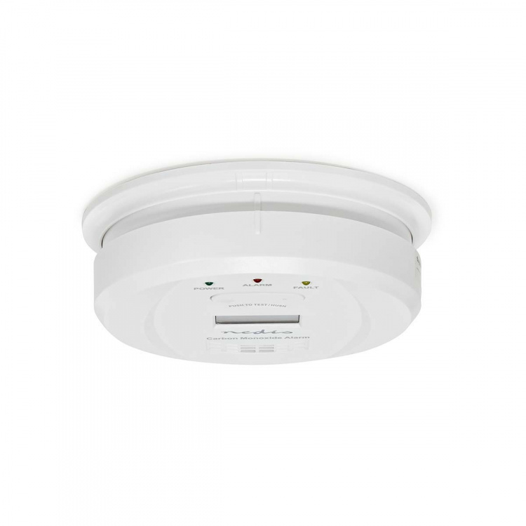 Nedis Carbon Monoxide Alarm | Battery Powered | Battery life up to: 5 year | With pause button | With test button | 85 dB | White