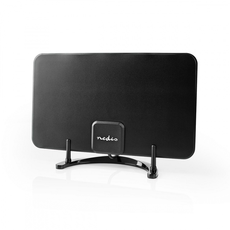 Nedis Indoor HDTV Antenna | Active | FM / UHF / VHF | Reception range: 0-25 km | LTE700 | Gain: 26 dB | ABS | Black