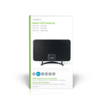Nedis Indoor HDTV Antenna | Active | FM / UHF / VHF | Reception range: 0-25 km | LTE700 | Gain: 26 dB | ABS | Black
