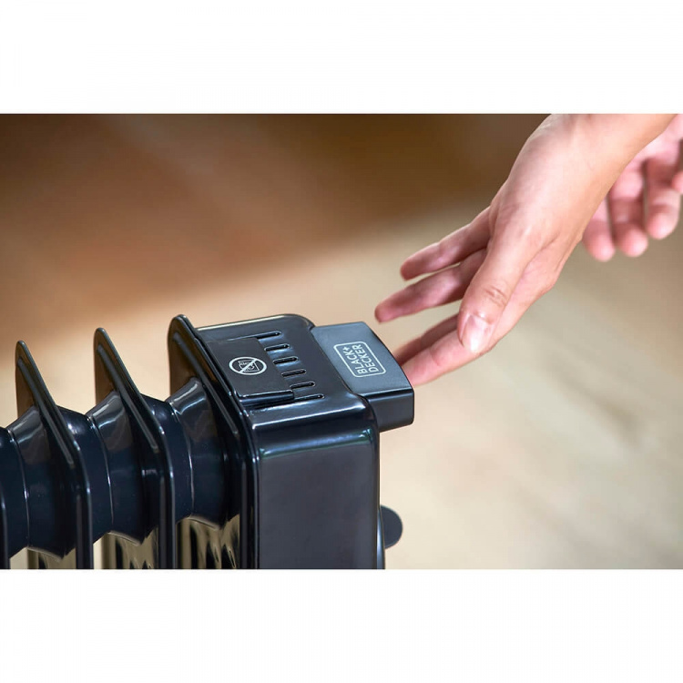 BLACK+DECKER Oil Heater 2000W Black