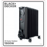 BLACK+DECKER Oil Heater 1500W Black
