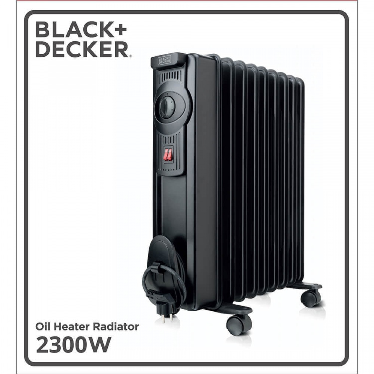 BLACK+DECKER Oil Heater 2300W Black