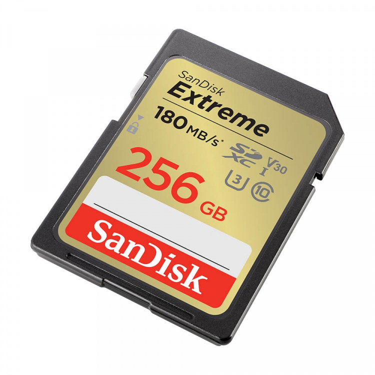 SanDisk SDXC Extreme 256GB 180MB/s UHS-I C10 V30 U3 SanDisk SDXC Extreme 256GB 180MB/s UHS-I C10 V30 U3
