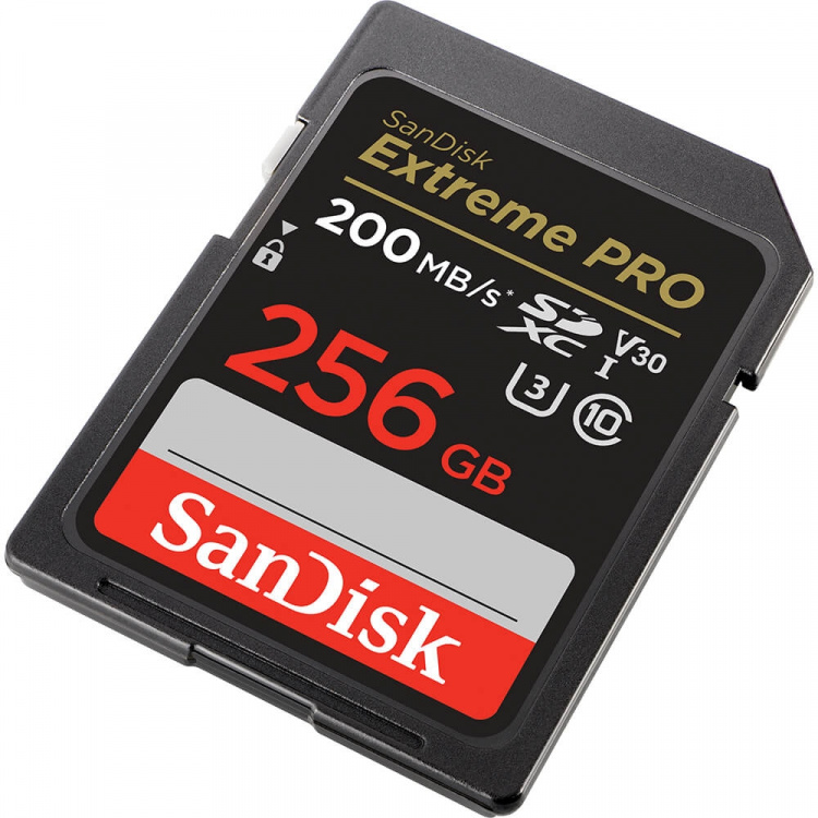 SanDisk SDXC Extreme Pro 256GB 200MB/s UHS-I C10 V30 U3 SanDisk SDXC Extreme Pro 256GB 200MB/s UHS-I C10 V30 U3