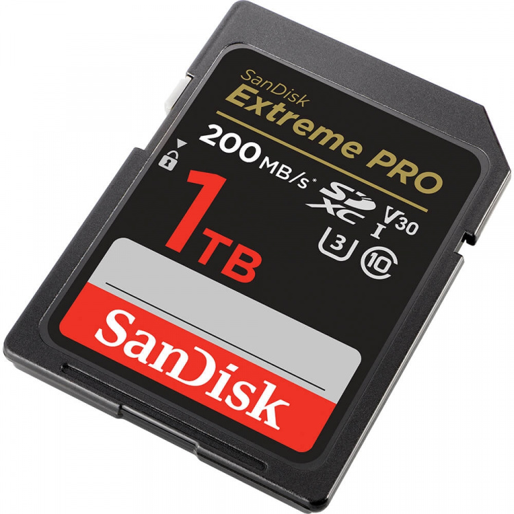 SanDisk SDXC Extreme Pro 1TB 200MB/s UHS-I C10 V30 U3 SanDisk SDXC Extreme Pro 1TB 200MB/s UHS-I C10 V30 U3