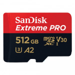 SanDisk MicroSDXC Extreme Pro 512GB 200MB/s A2 C10 V30 UHS-I SanDisk MicroSDXC Extreme Pro 512GB 200MB/s A2 C10 V30 UHS-I