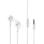 Nedis Wired Earphones | 3.5 mm | Cable length: 1.20 m | Built-in microphone | Volume control | White