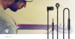 Nedis Wired Earphones | 3.5 mm | Cable length: 1.20 m | Built-in microphone | Volume control | Black / Silver