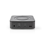 Nedis Bluetooth® Transmitter Receiver | Connection input: 1x AUX / 1x SPDIF | Connection output: 1x AUX / 1x SPDIF | AptX ™ Low latency / AptX™ / SBC | Up to 2 Devices | Battery play time: 22 hrs | Black