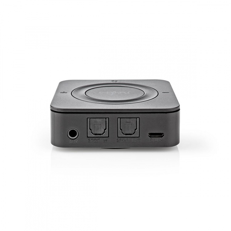 Nedis Bluetooth® Transmitter Receiver | Connection input: 1x AUX / 1x SPDIF | Connection output: 1x AUX / 1x SPDIF | AptX ™ Low latency / AptX™ / SBC | Up to 2 Devices | Battery play time: 22 hrs | Black