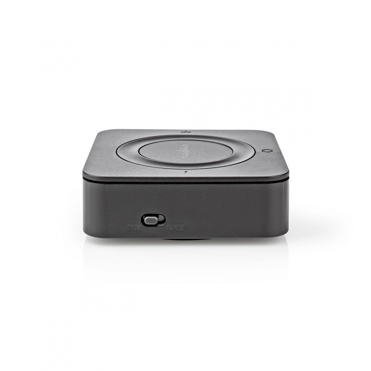 Nedis Bluetooth® Transmitter Receiver | Connection input: 1x AUX / 1x SPDIF | Connection output: 1x AUX / 1x SPDIF | AptX ™ Low latency / AptX™ / SBC | Up to 2 Devices | Battery play time: 22 hrs | Black