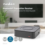 Nedis Bluetooth® Transmitter Receiver | Connection input: 1x AUX / 1x SPDIF | Connection output: 1x AUX / 1x SPDIF | AptX ™ Low latency / AptX™ / SBC | Up to 2 Devices | Battery play time: 22 hrs | Black