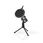 Nedis Microphone Stand | V-Shape | Holder diameter: Under 44 mm | ABS / Metal | Black