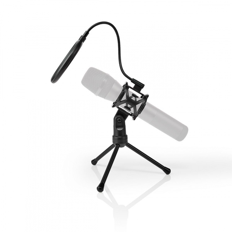Nedis Microphone Stand | V-Shape | Holder diameter: Under 44 mm | ABS / Metal | Black