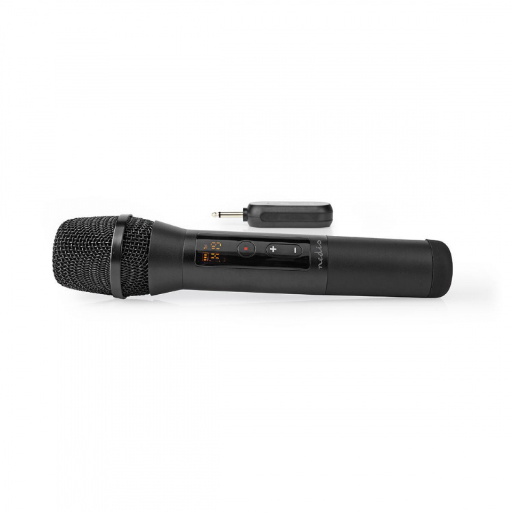 Nedis Wireless Microphone Set | 20 Channels | 1 Microphone | Cardioid | 70 Hz - 13 kHz | 1000 Ohm | -95 dB | Volume control | Black
