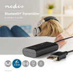 Nedis Bluetooth® Transmitter | Audio / video / data connections input: 1x AUX / 1x USB | SBC | Up to 1 Device | Black