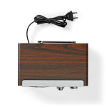 Nedis FM Radio | Table Design | FM | Mains Powered | Analogue | 15 W | IP20 | Brown