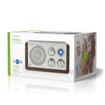 Nedis FM Radio | Table Design | FM | Mains Powered | Analogue | 15 W | IP20 | Brown