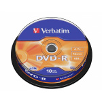 DVD-R 16X 4.7GB 10 Pack Spindle Matt Silver